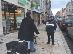 Cycliste en ville