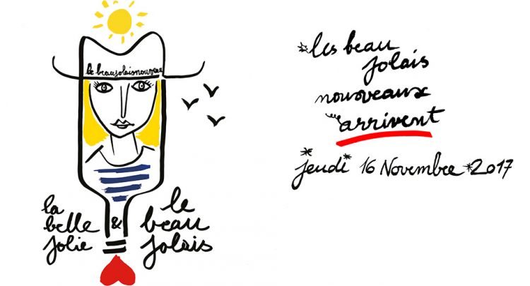 L'affiche des Beaujolais Nouveaux 2017 signée par Jean-Charles de Castelbajac